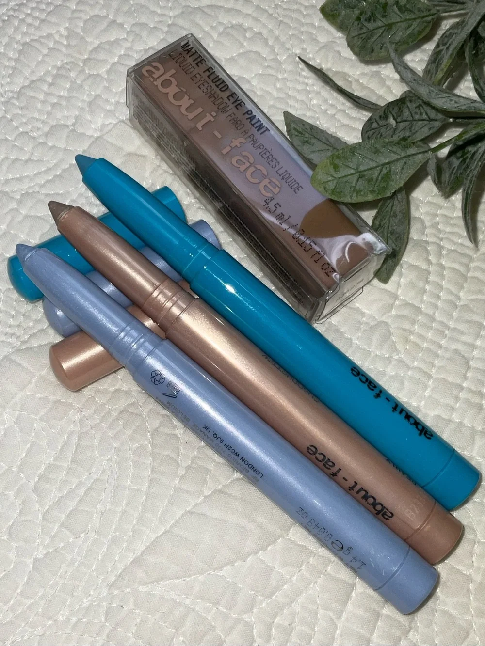 about:face Metallic Eyeliner Trio — Blue, Silver, Bronze